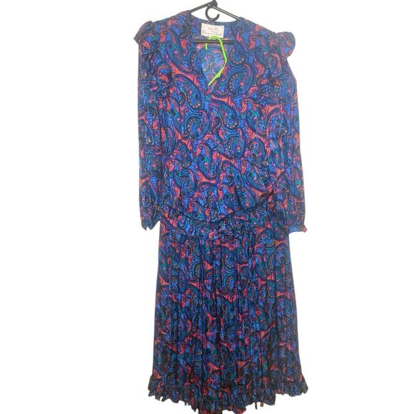 OSCAR DE LA RENTA  MISS O VINTAGE SILK DRESS WOMEN’S SIZE 4 read description - Picture 10 of 13